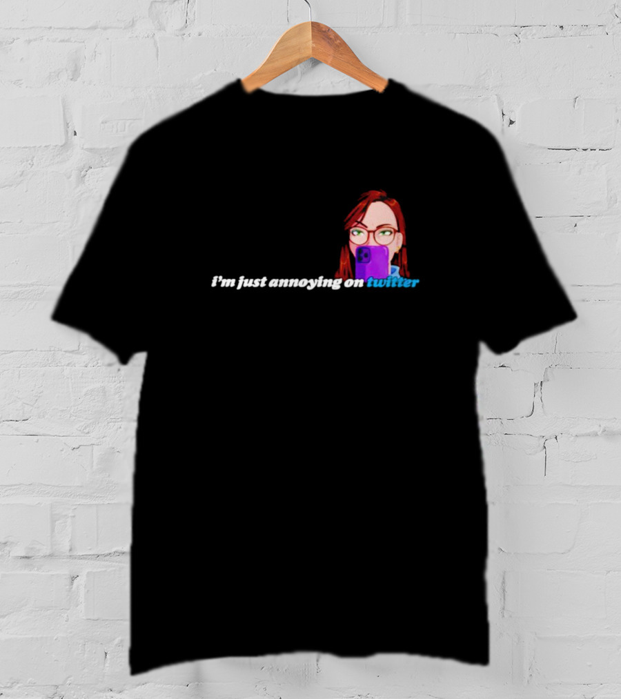I’m Just Annoying On Twitter Redhead Glasses Smartphone T-Shirt