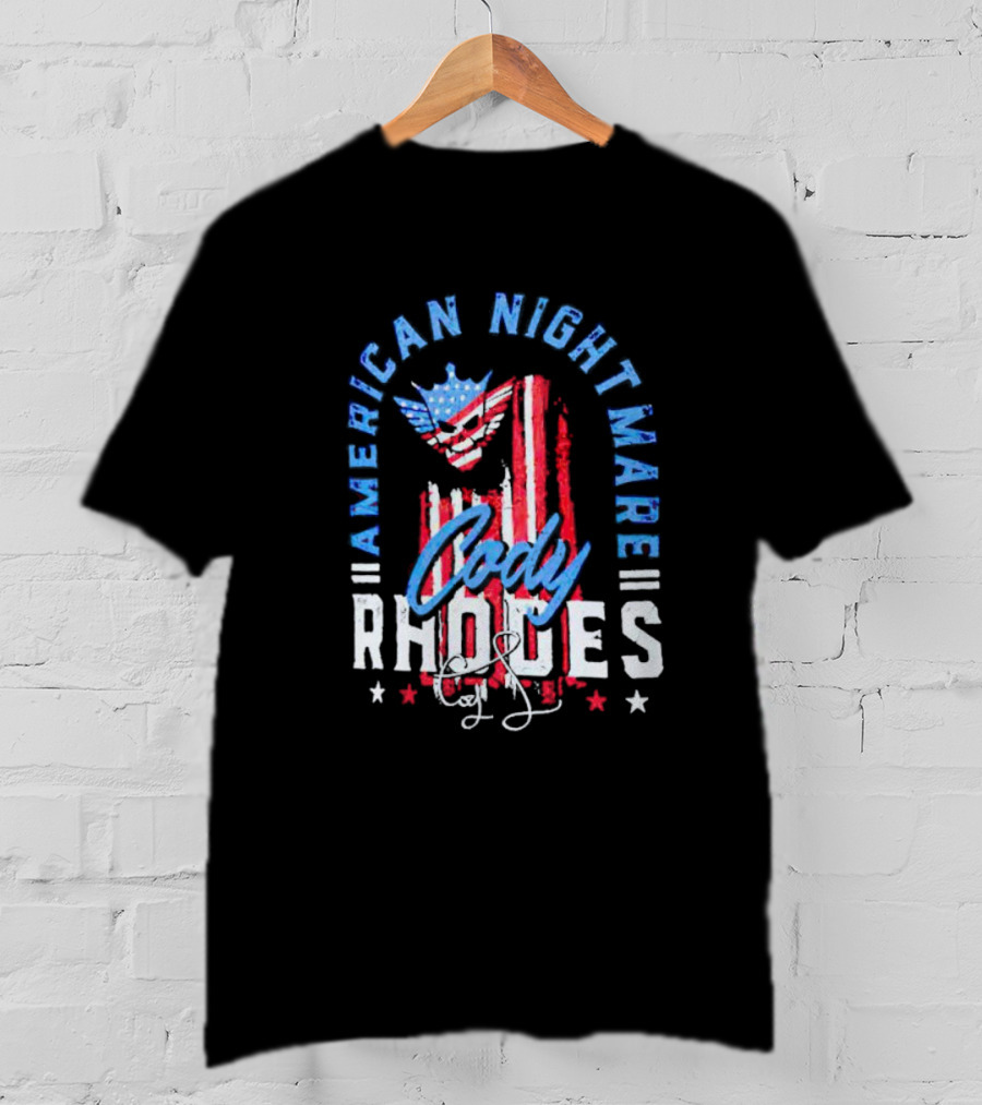 Cody Rhodes American Nightmare USA Flag Signature T-Shirt