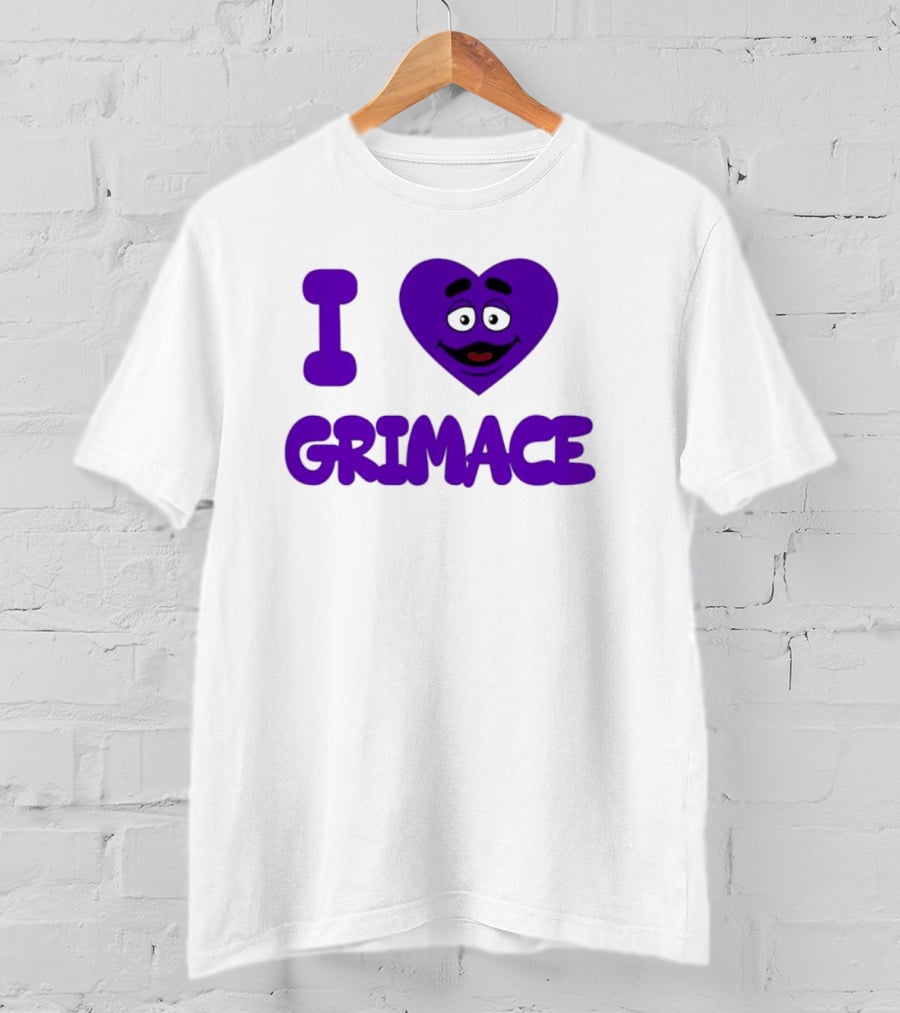 I Heart Grimace’s McDonald’s Grimace Face T-Shirt