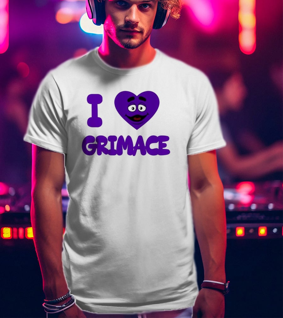 I Heart Grimace’s McDonald’s Grimace Face T-Shirt