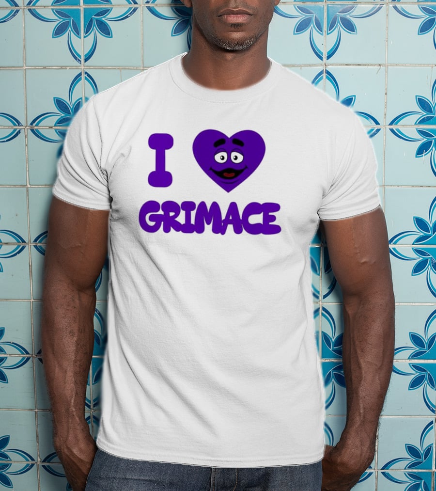 I Heart Grimace’s McDonald’s Grimace Face T-Shirt