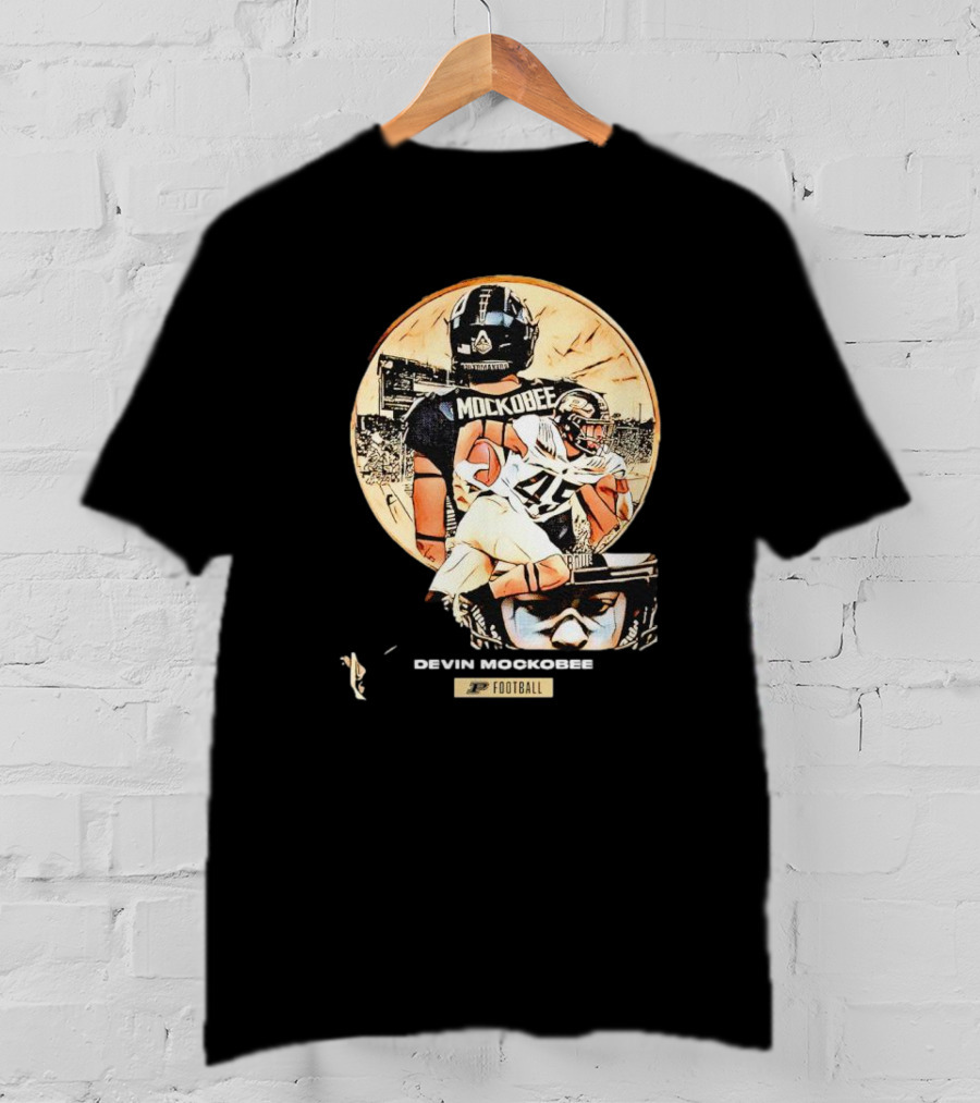 Purdue Football Devin Mockobee Collage With Player T-Shirt