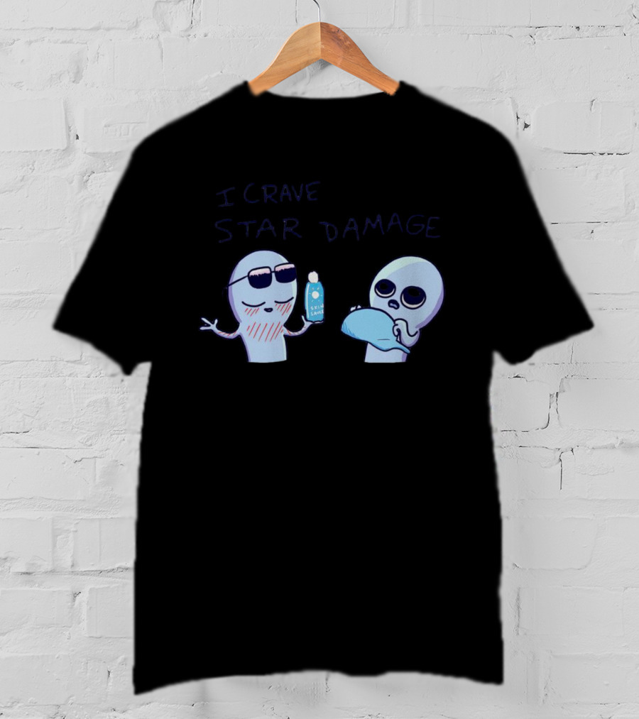 Strange Planet I Crave Star Damage Sunscreen Scene T-Shirt