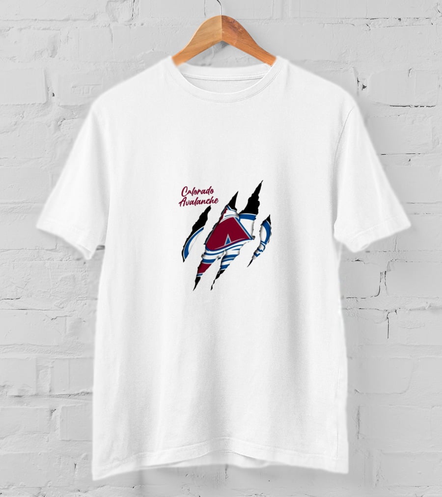 Colorado Avalanche Ice Hockey Scratch T-Shirt