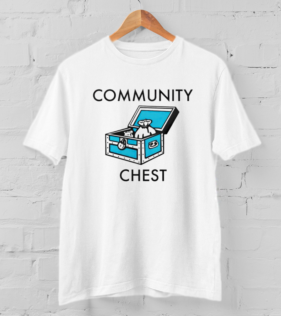 Community Chest Monopoly Icon Blue Treasure Box T-Shirt