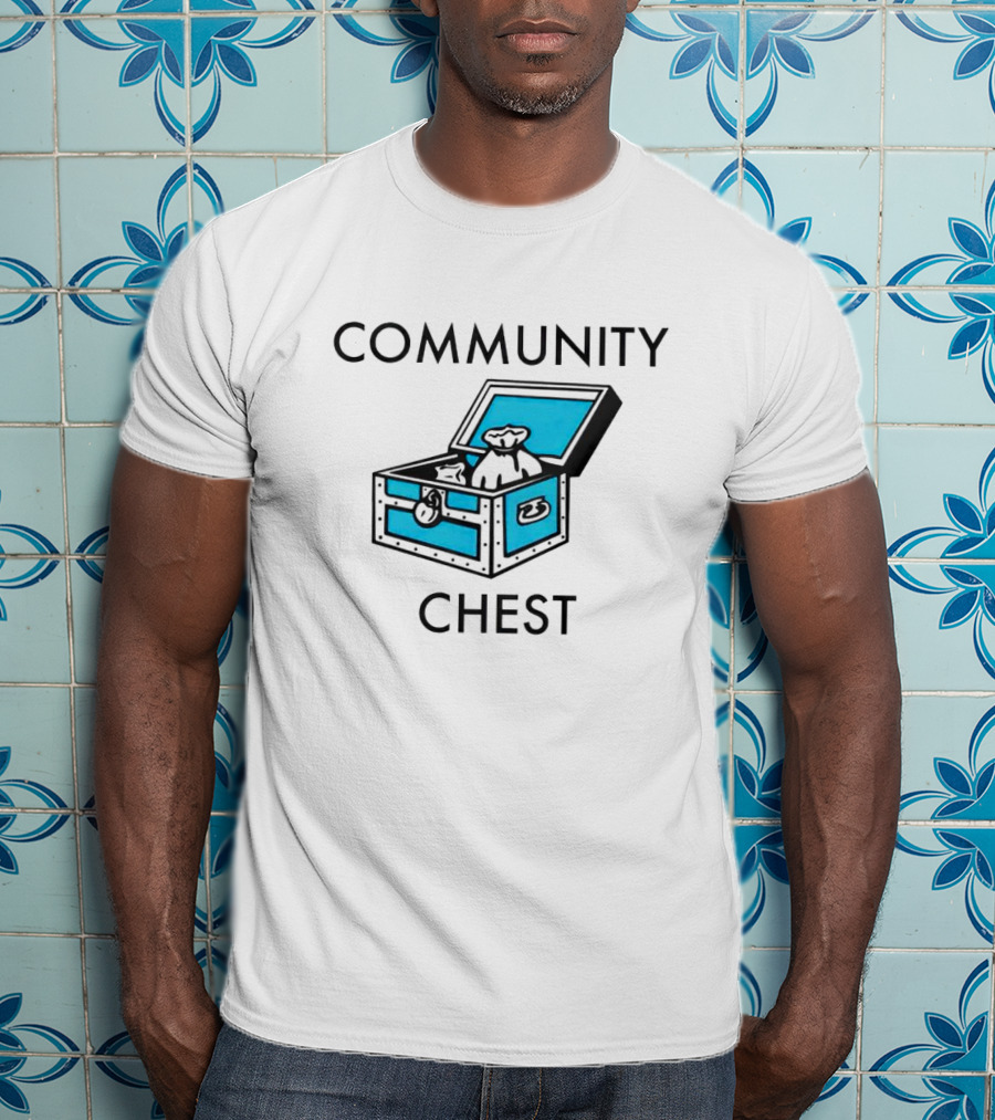 Community Chest Monopoly Icon Blue Treasure Box T-Shirt