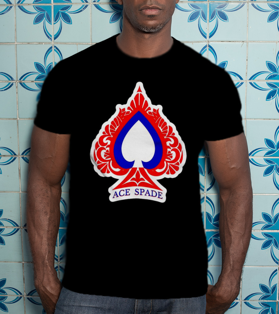 Heels On Starz Ace Spade Red Blue Emblem T-Shirt