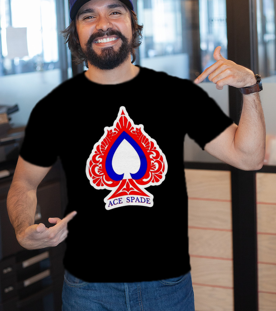 Heels On Starz Ace Spade Red Blue Emblem T-Shirt