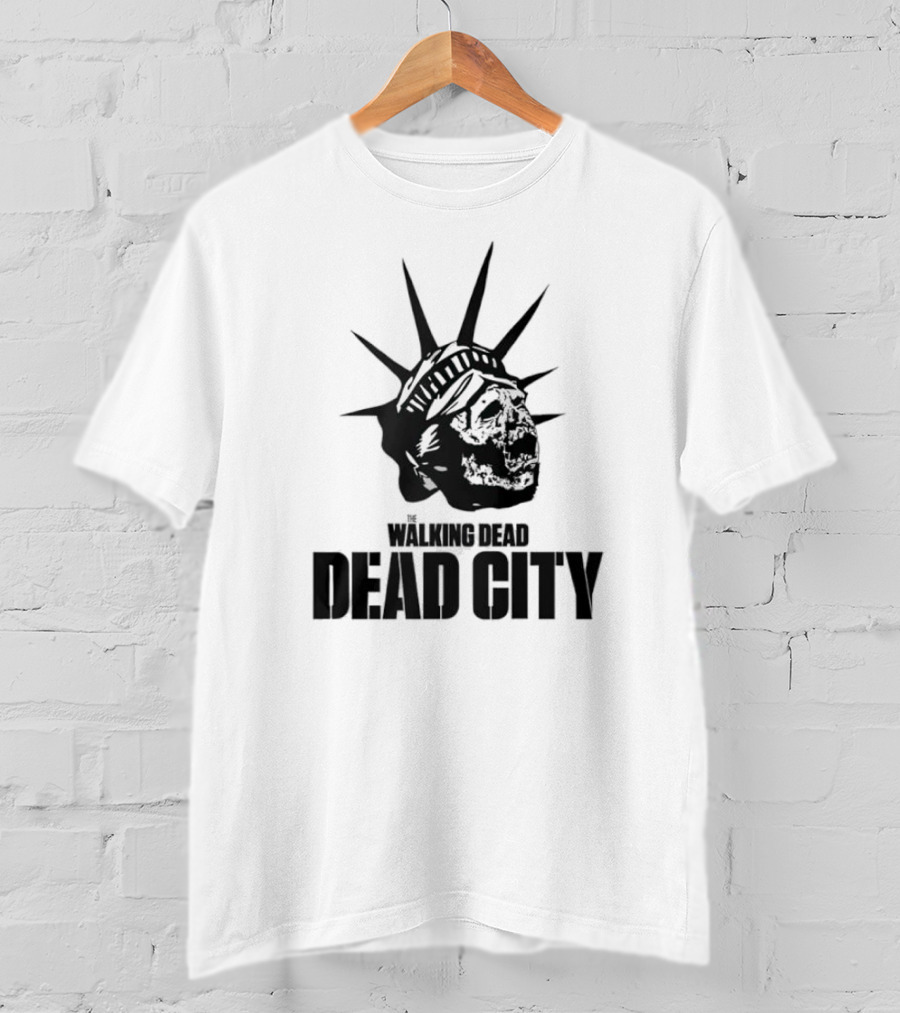 Walking Dead Dead City Zombie Statue Of Liberty T-Shirt