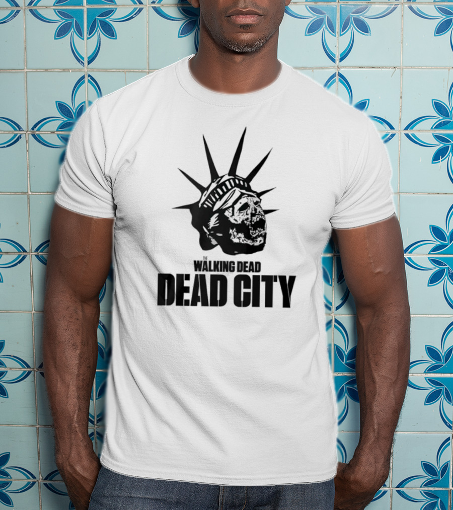 Walking Dead Dead City Zombie Statue Of Liberty T-Shirt