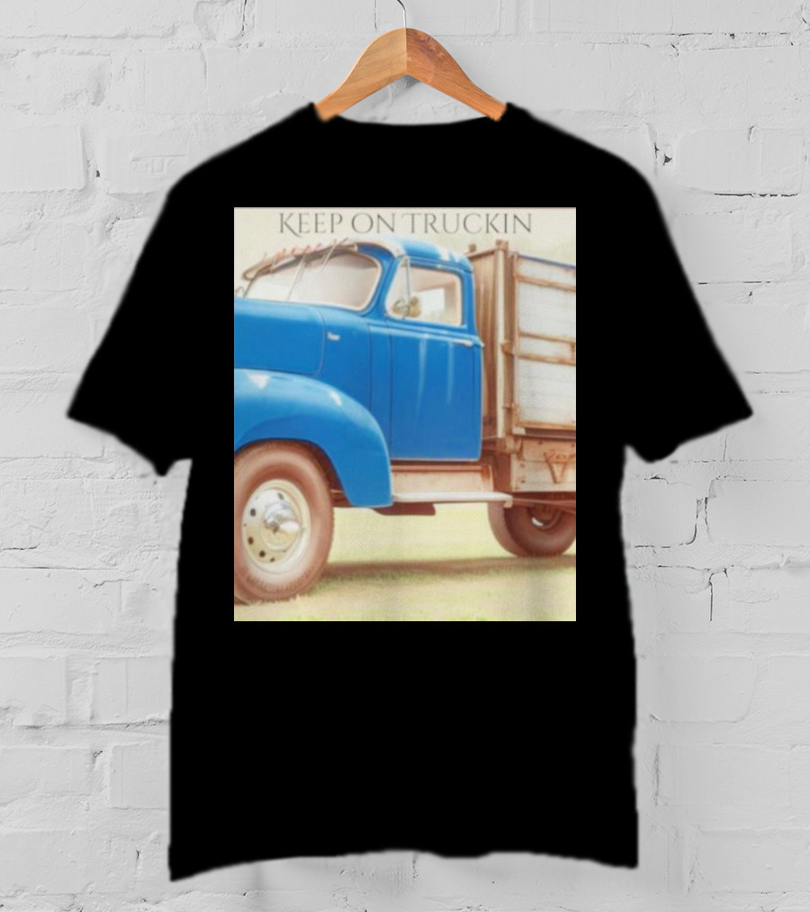 Keep On Truckin' Vintage Blue Truck Nostalgia T-Shirt