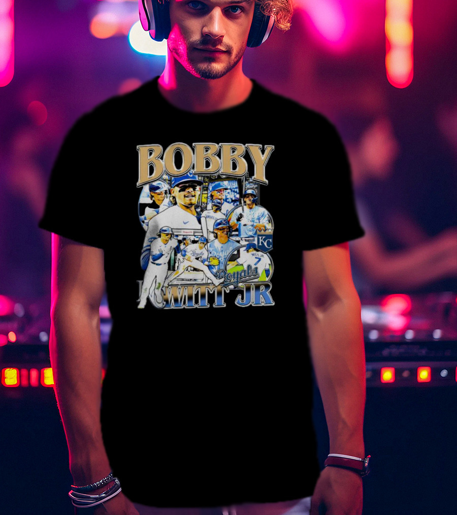 Bobby Witt Jr. Royals Baseball Collage T-Shirt