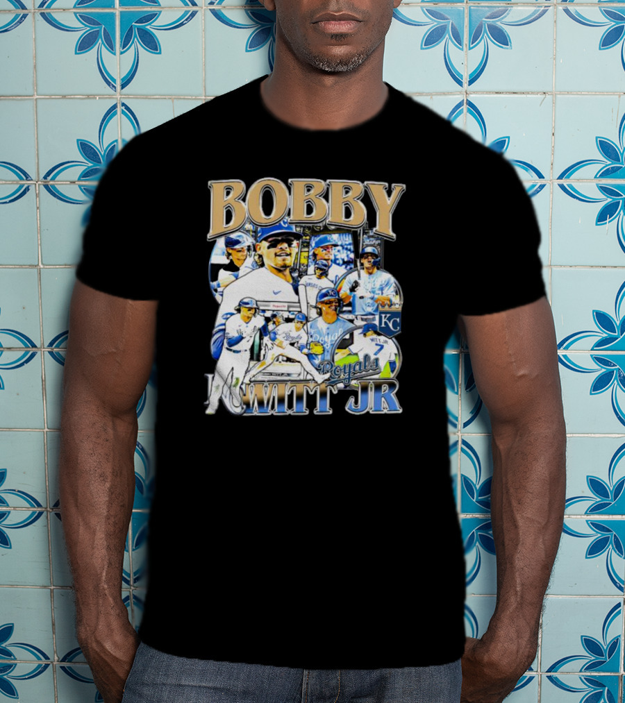 Bobby Witt Jr. Royals Baseball Collage T-Shirt