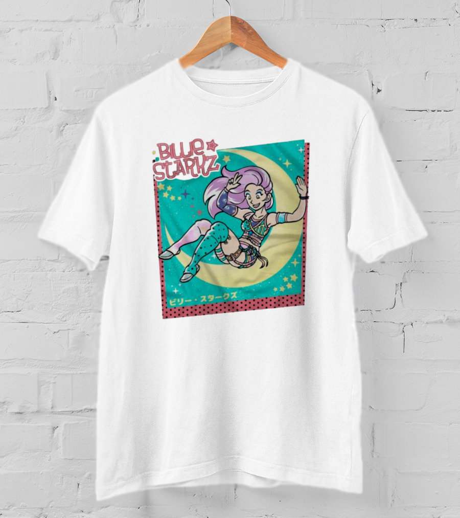 Billie Starkz Starz Anime Style Moon And Stars T-Shirt