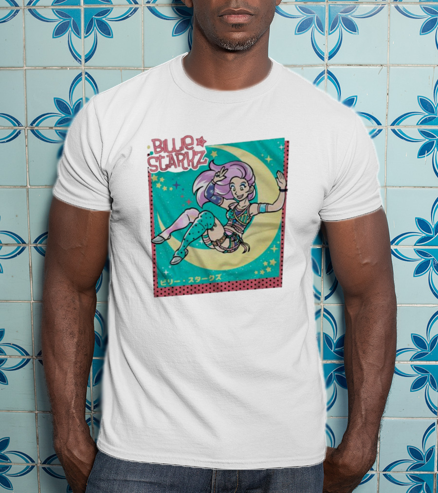 Billie Starkz Starz Anime Style Moon And Stars T-Shirt