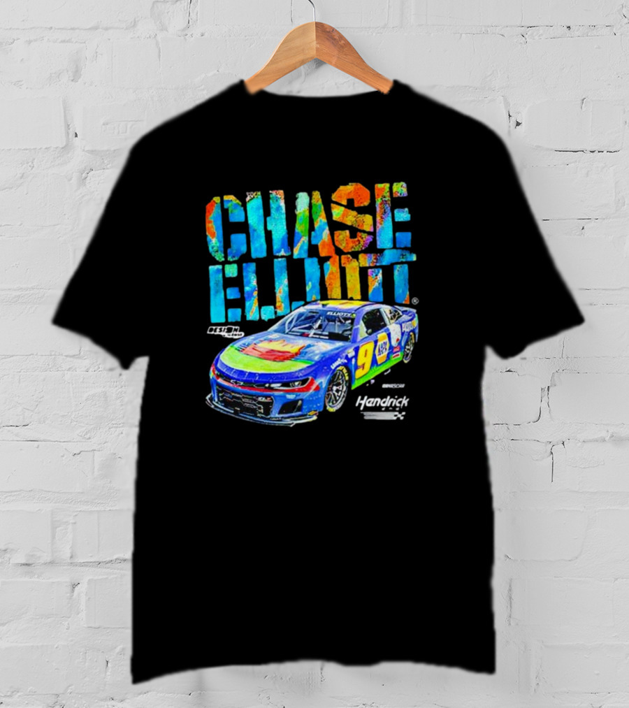 Chase Elliott #9 Hendrick Motorsports Colorful Design NASCAR Racer T-Shirt