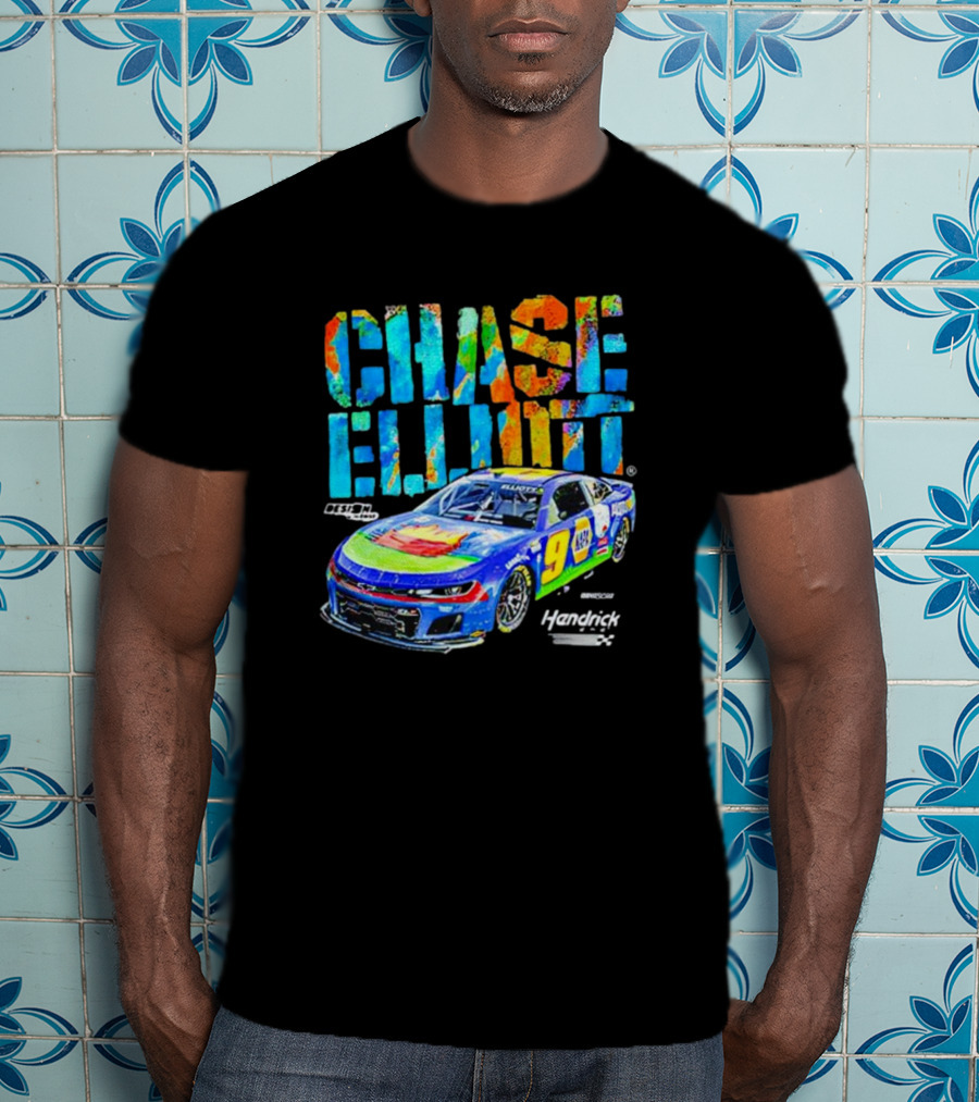 Chase Elliott #9 Hendrick Motorsports Colorful Design NASCAR Racer T-Shirt