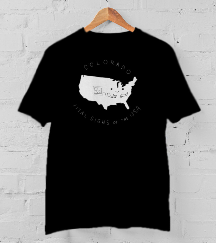 Colorado Vital Signs Of The USA Fun Map T-Shirt