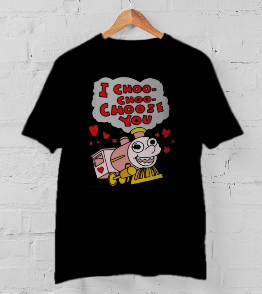 I Choo-Choo-Choose You Cute Train Hearts T-Shirt
