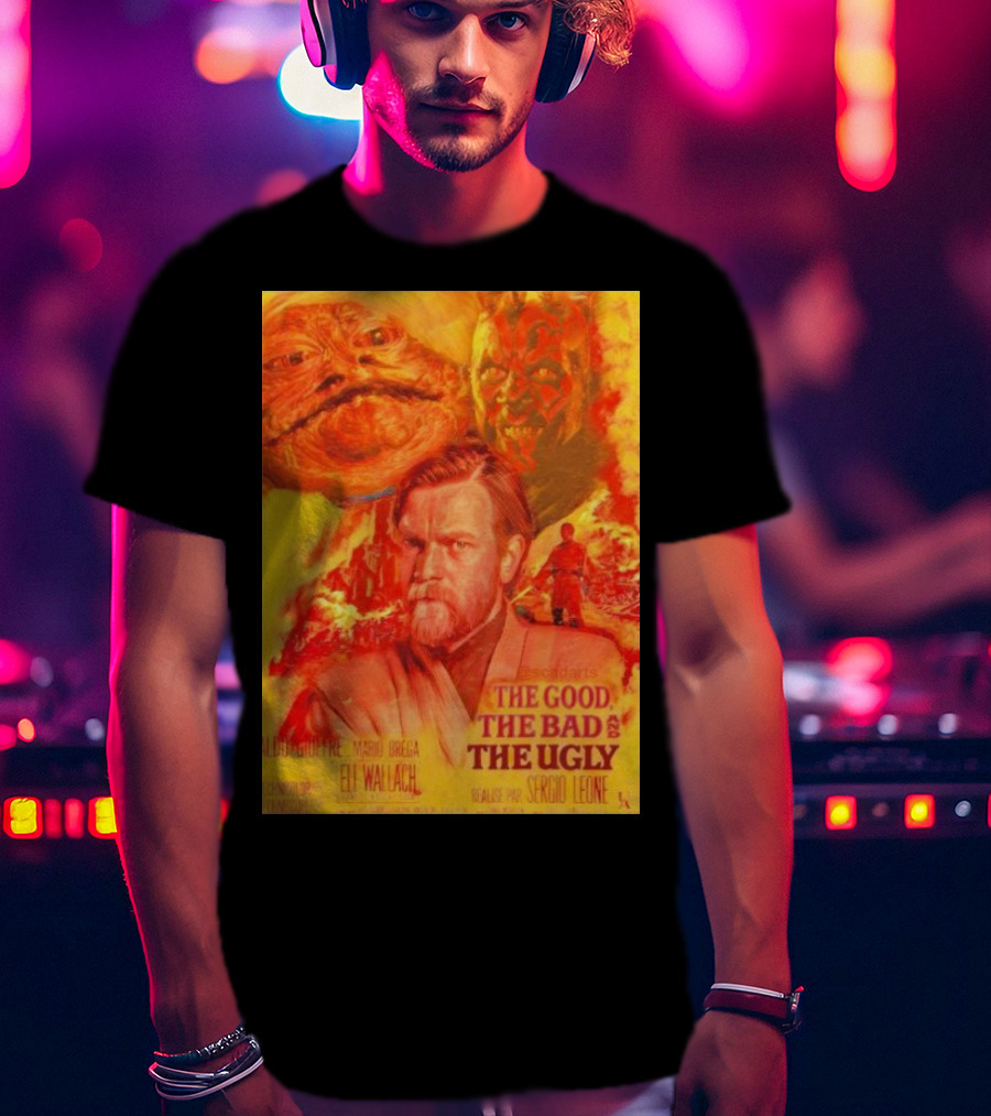 Obi Wan Kenobi Darth Maul Jabba The Good The Bad The Ugly Movie T-Shirt