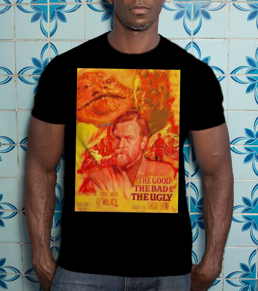 Obi Wan Kenobi Darth Maul Jabba The Good The Bad The Ugly Movie T-Shirt