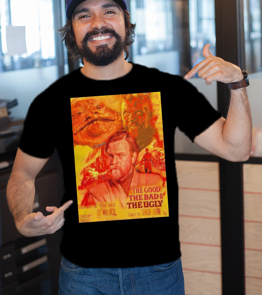 Obi Wan Kenobi Darth Maul Jabba The Good The Bad The Ugly Movie T-Shirt
