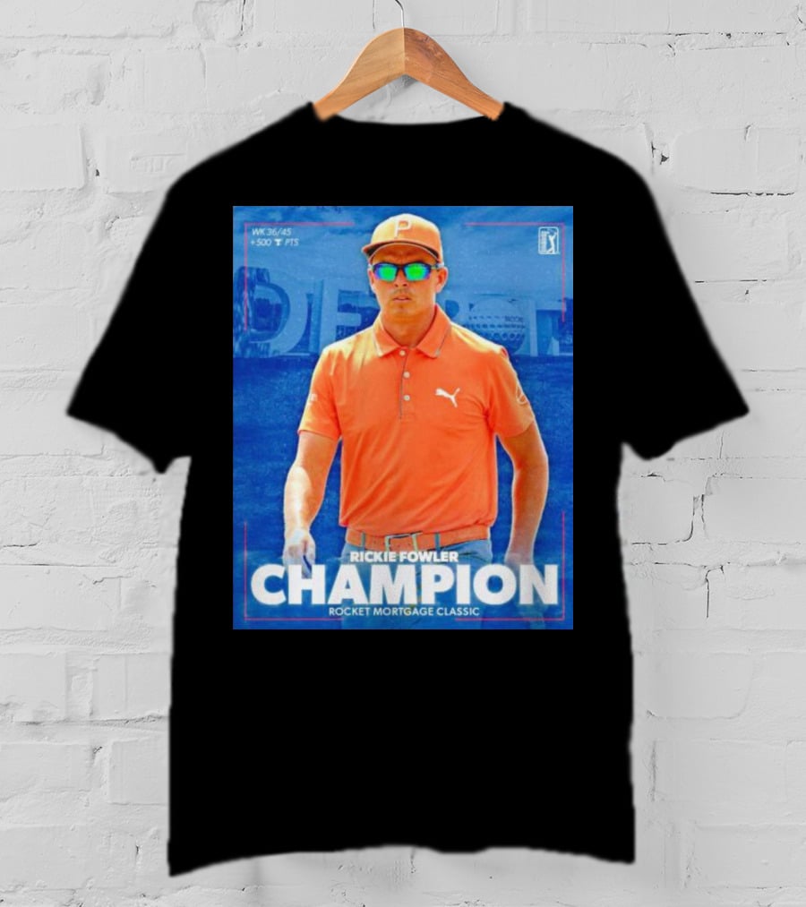 WK 36/45 Rickie Fowler Champion Rocket Mortgage Classic T-Shirt