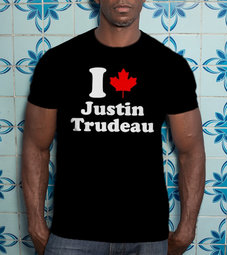 I Love Justin Trudeau Canada Maple Leaf T-Shirt