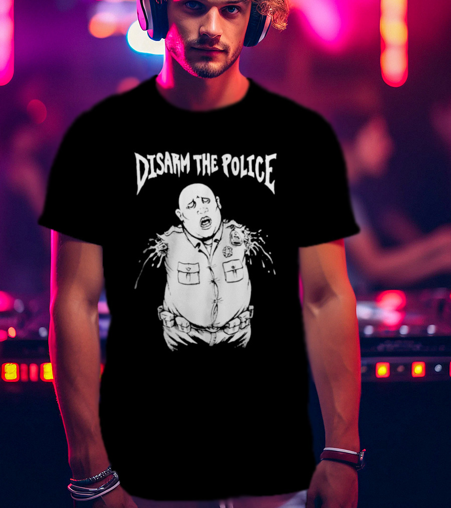 Disarm The Police Cartoon Style Officer T-Shirt