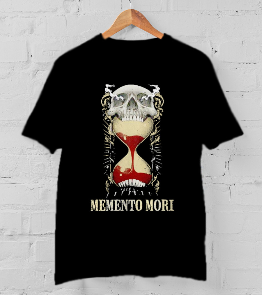 Memento Mori Skull Hourglass T-Shirt