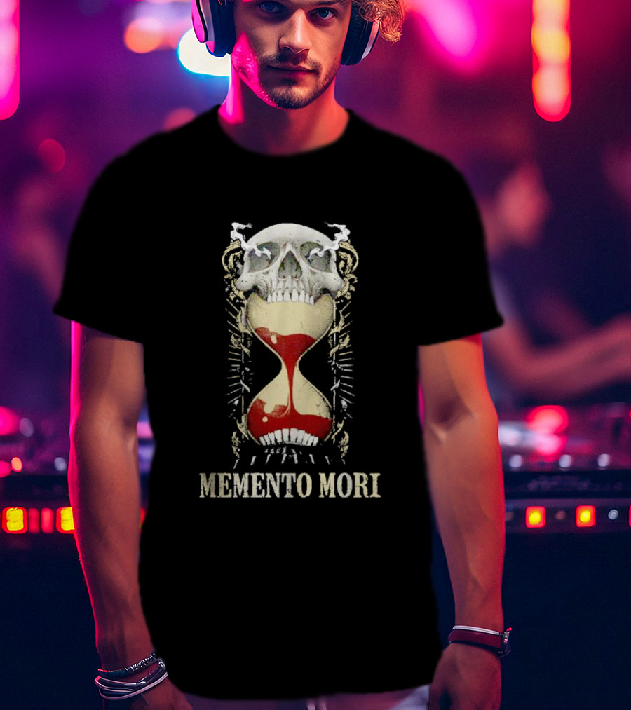 Memento Mori Skull Hourglass T-Shirt