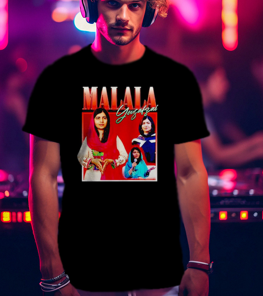 Malala Yousafzai Inspirational Collage T-Shirt