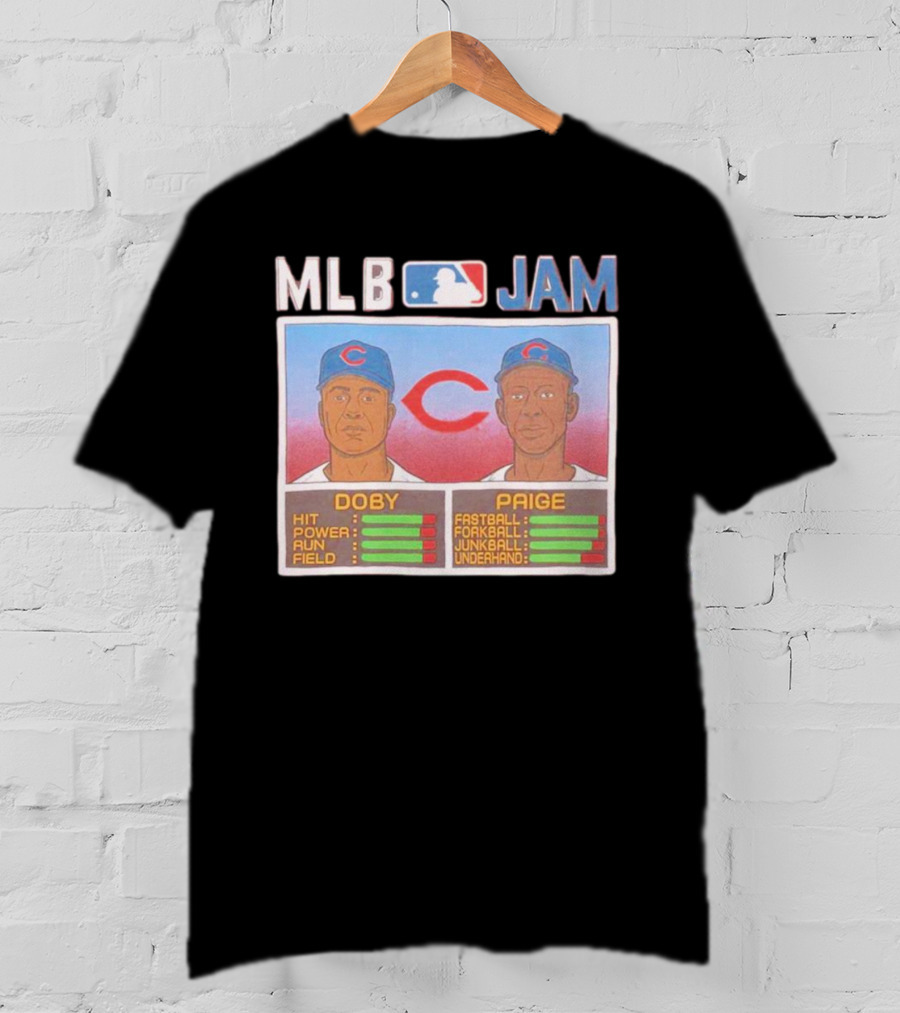 MLB Jam Cleveland Doby Paige Fastball Forkball Junkball Underhand T-Shirt
