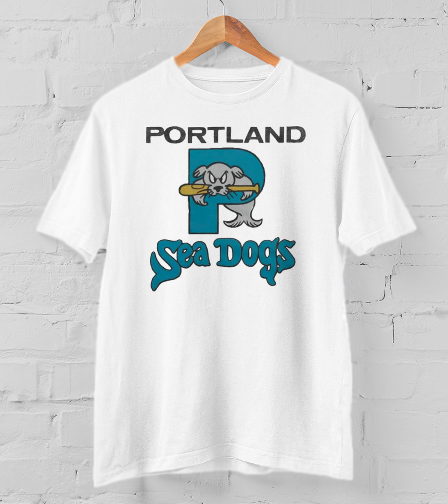 Portland Sea Dogs Baseball Bat T-Shirt