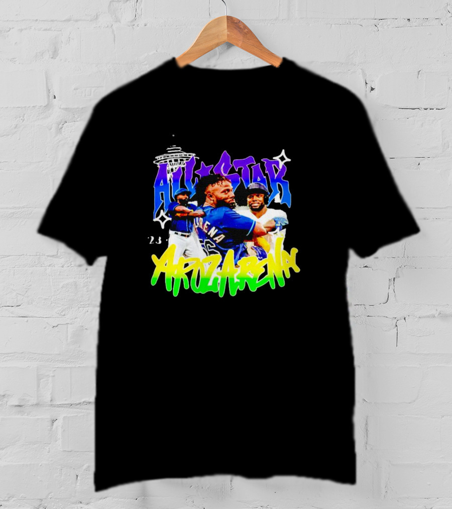 All-Star 23 Randy Arozarena Seattle Skyline Baseball T-Shirt
