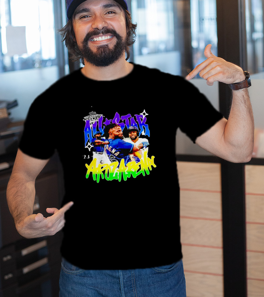 All-Star 23 Randy Arozarena Seattle Skyline Baseball T-Shirt