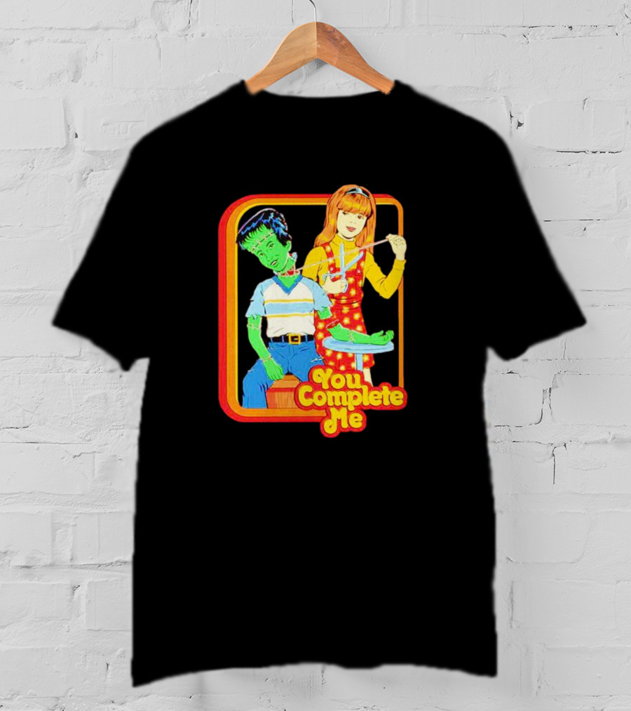 You Complete Me Frankenstein Puppet Vintage T-Shirt