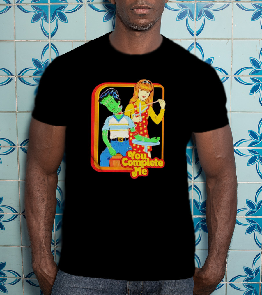 You Complete Me Frankenstein Puppet Vintage T-Shirt