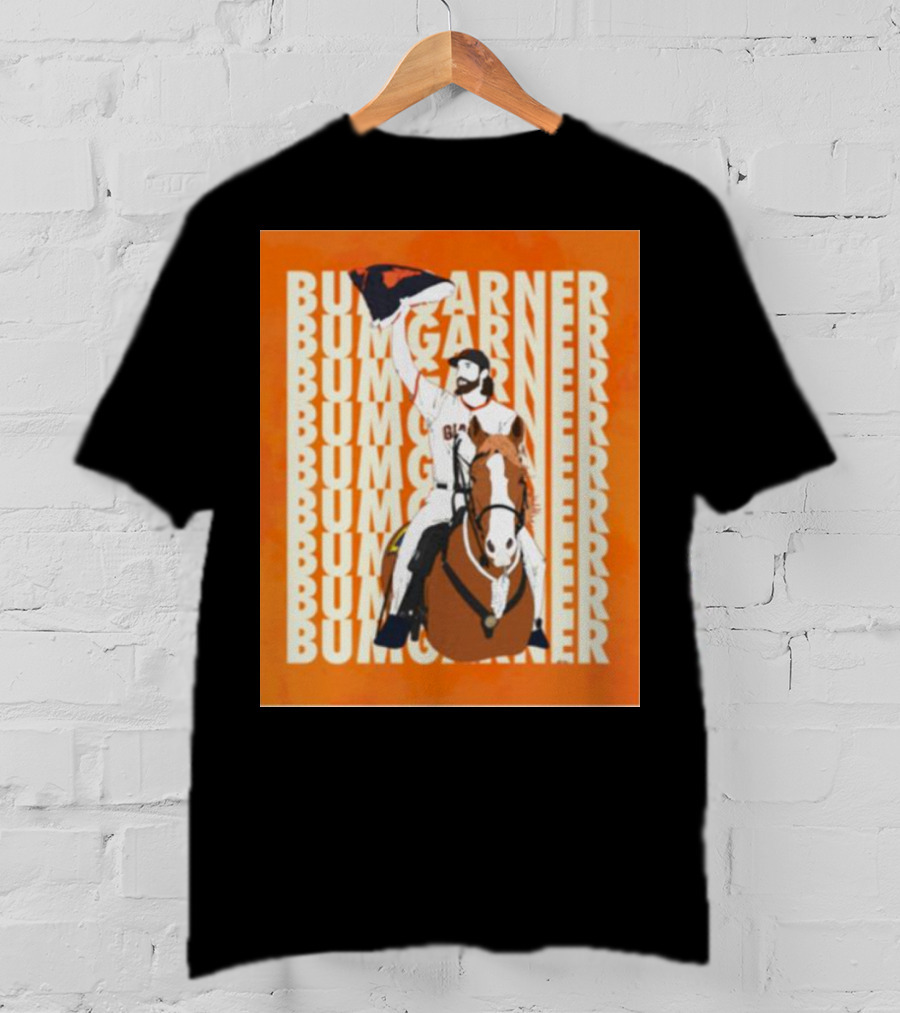 Bumgarner Riding Horse Giants Baseball Victory T-Shirt