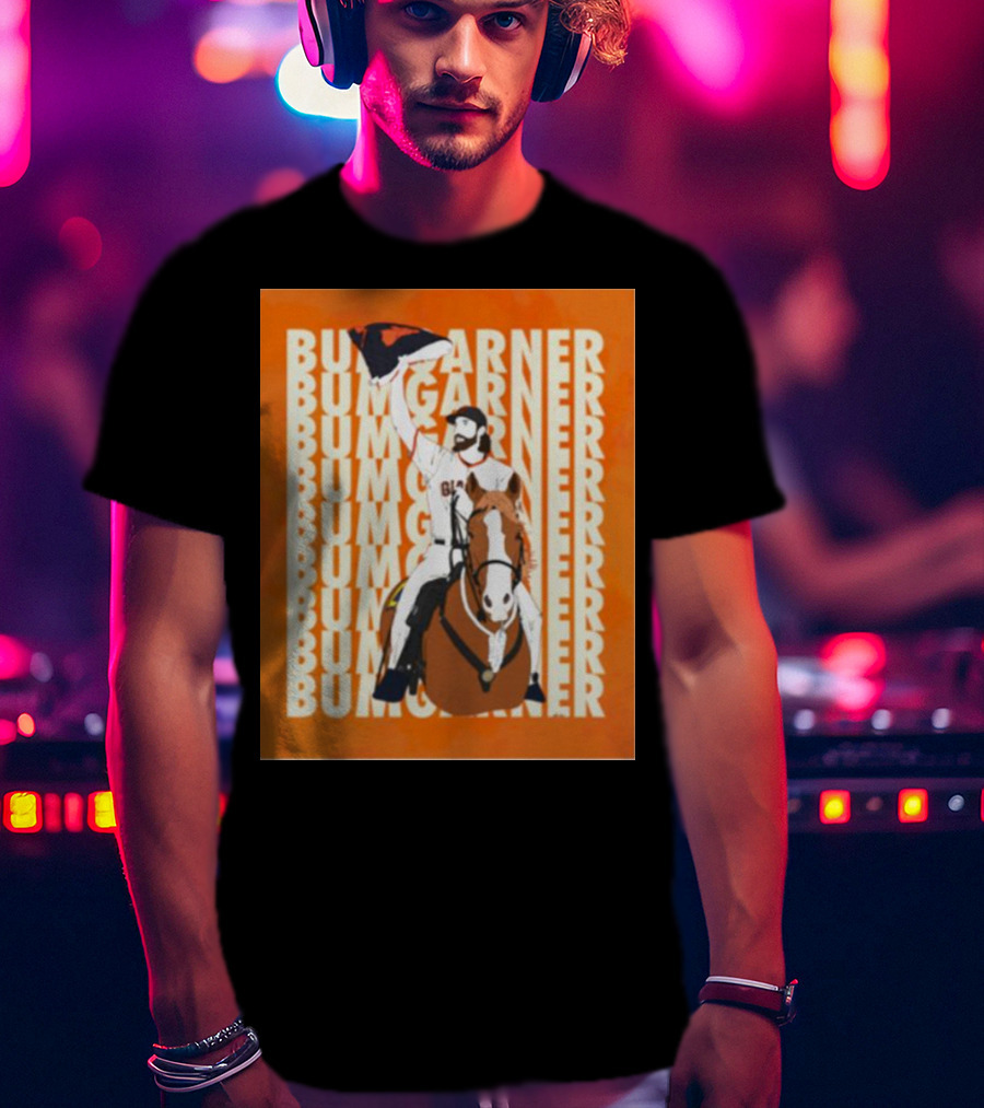 Bumgarner Riding Horse Giants Baseball Victory T-Shirt