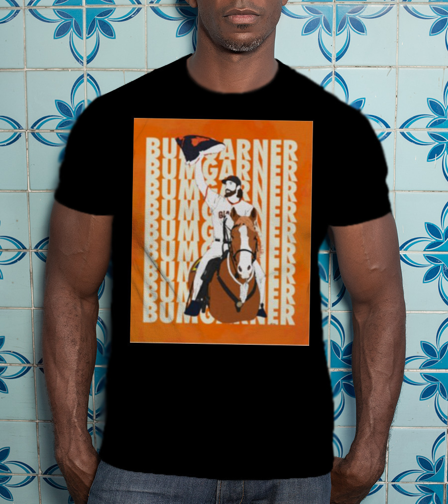 Bumgarner Riding Horse Giants Baseball Victory T-Shirt