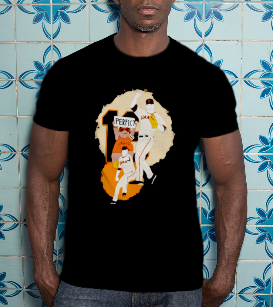 Perfect Game Giants Baseball Celebration Matt Cain T-Shirt