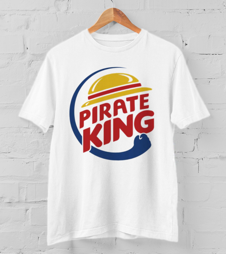Pirate King Luffy Straw Hat One Piece Burger T-Shirt