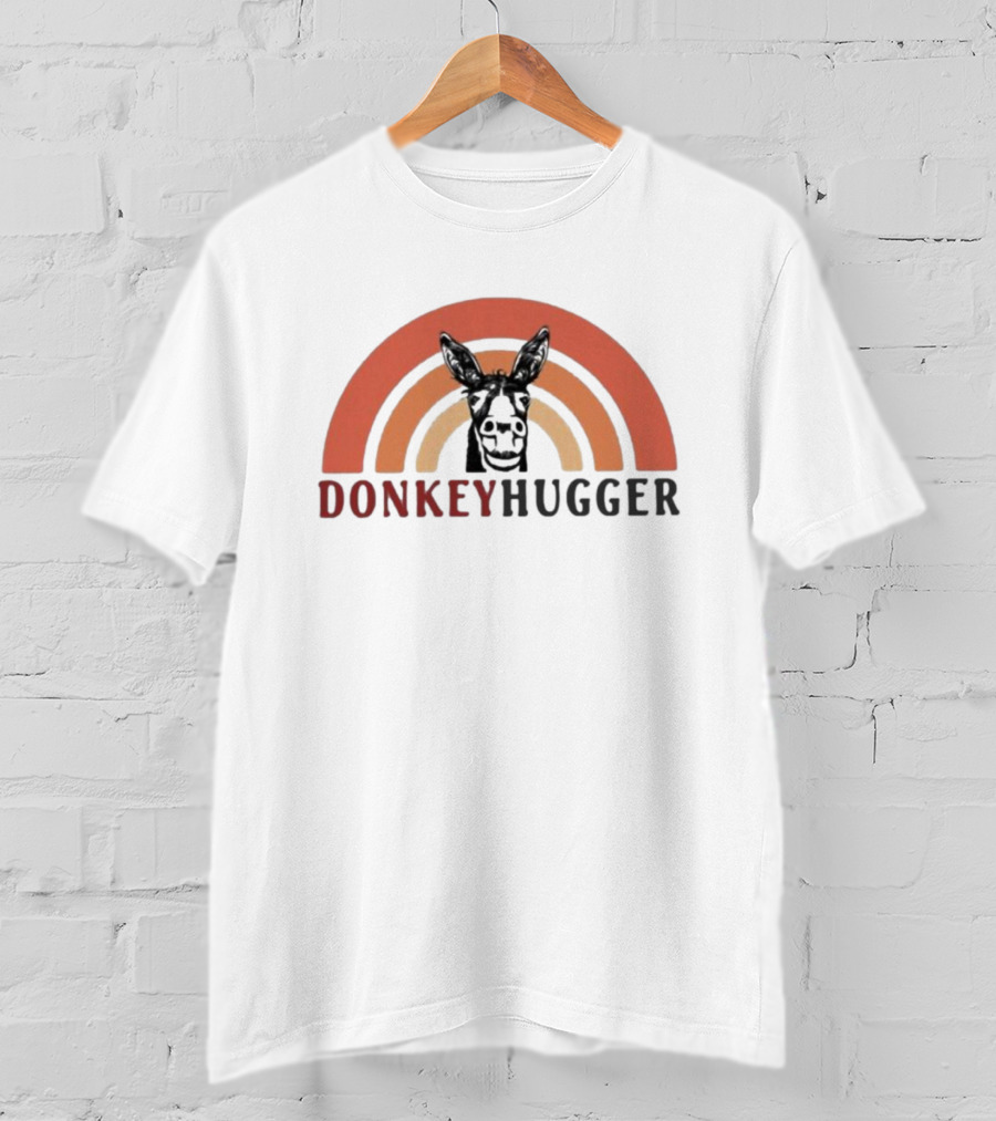 Donkey Hugger Retro Rainbow Arch T-Shirt
