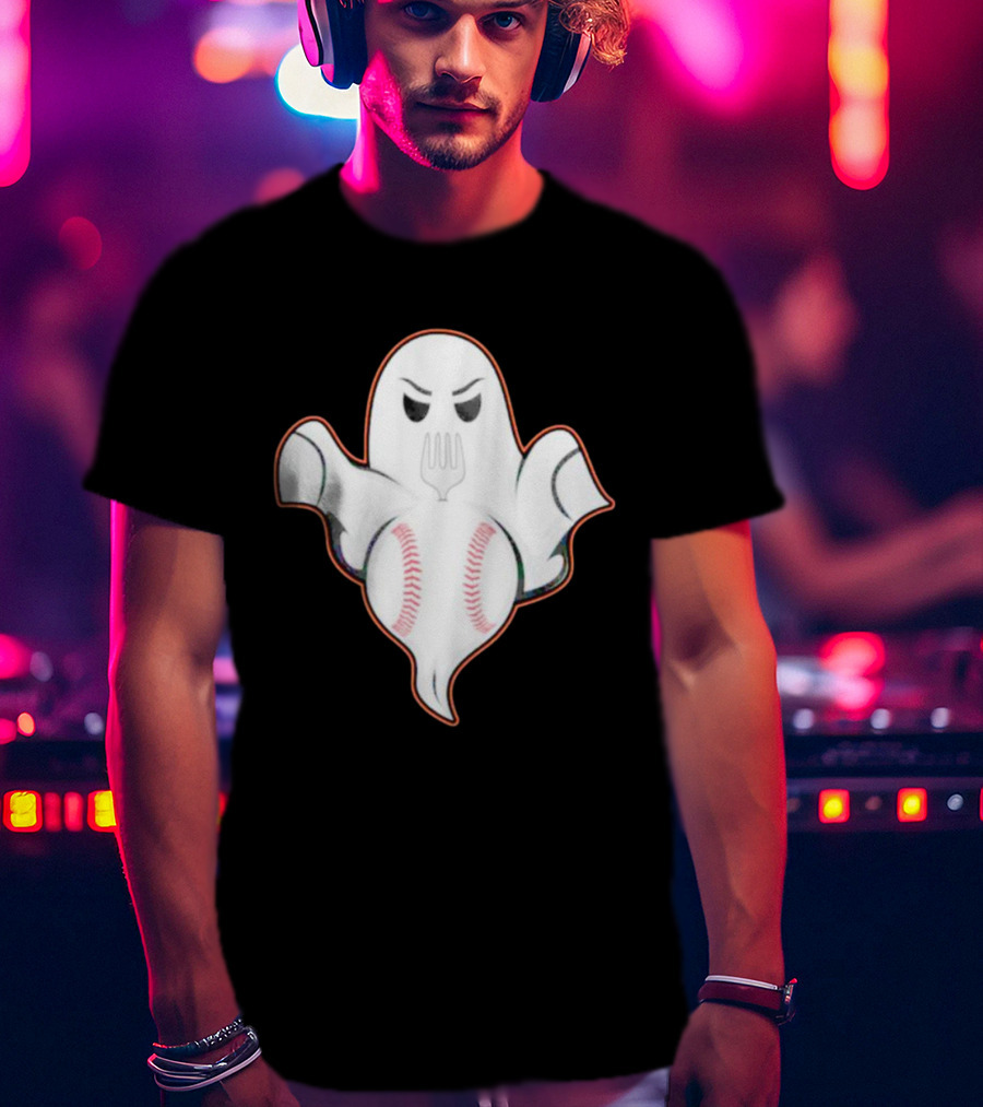 Ghost Forkball Baseball Spirit T-Shirt