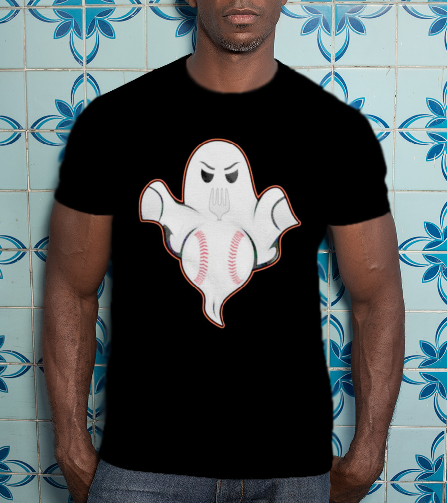 Ghost Forkball Baseball Spirit T-Shirt