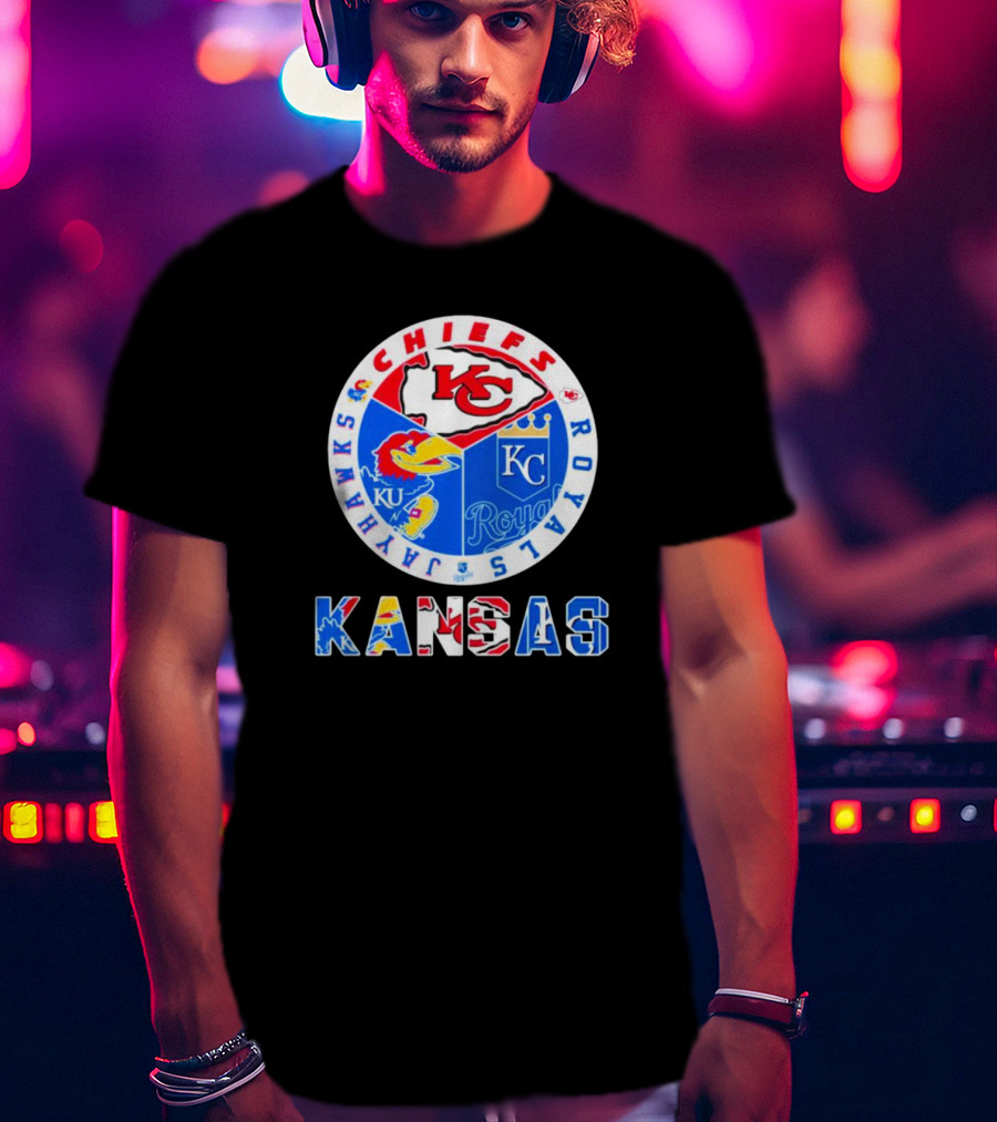Kansas Jayhawks Chiefs Royals Sports Team T-Shirt