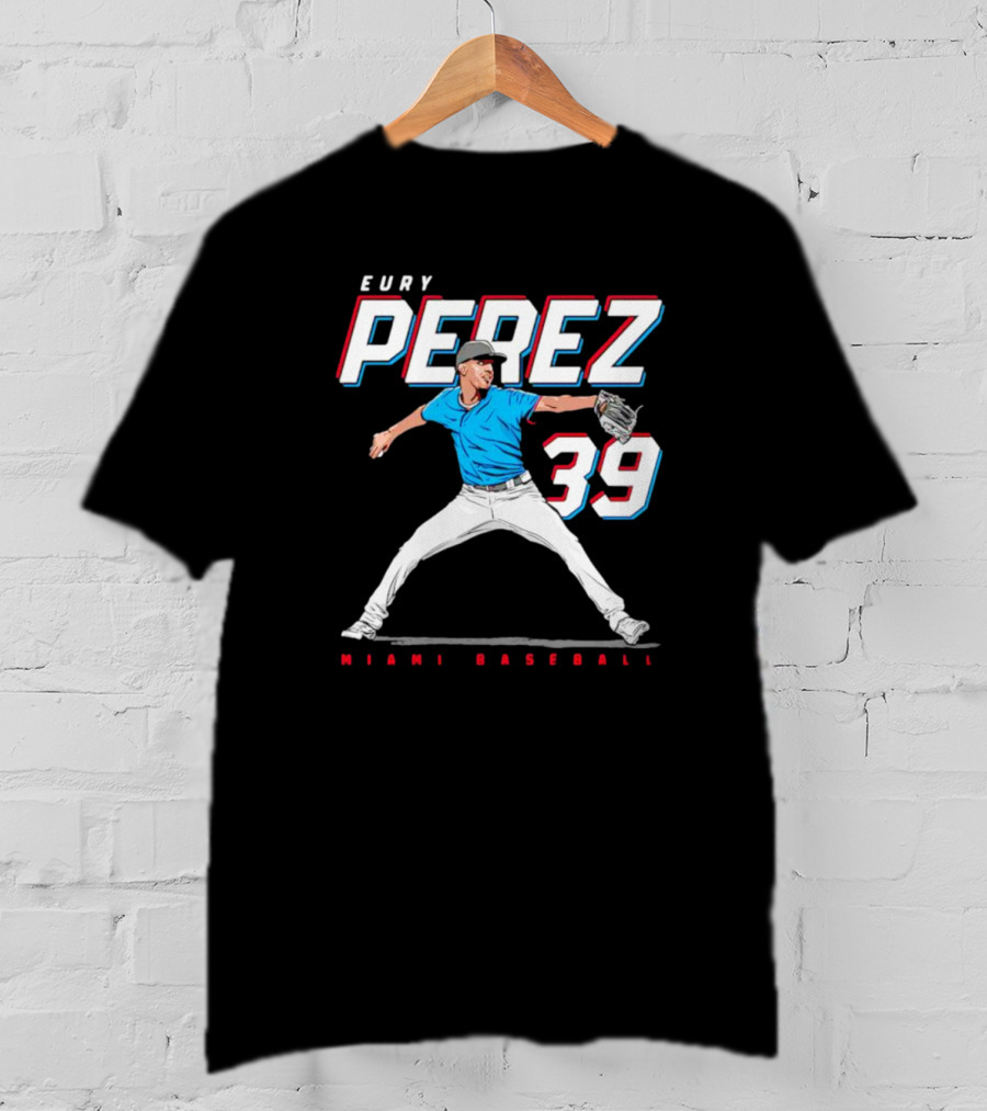 Eury Pérez 39 Miami Baseball Player MVP T-Shirt