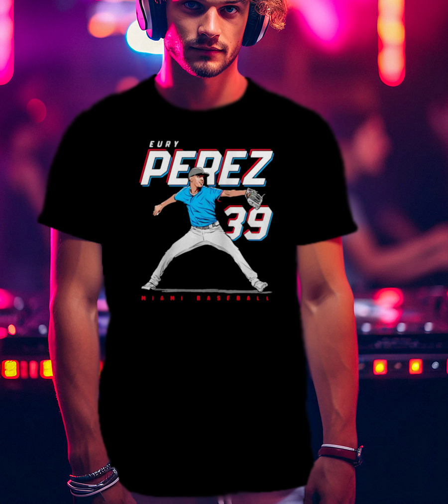 Eury Pérez 39 Miami Baseball Player MVP T-Shirt