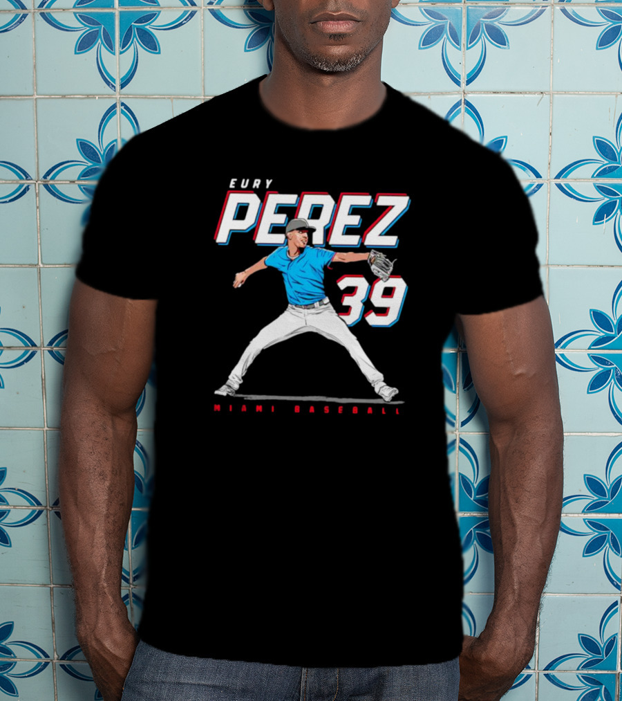 Eury Pérez 39 Miami Baseball Player MVP T-Shirt
